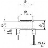 EE-1609-1/EE-16臥式(4+4PIN)