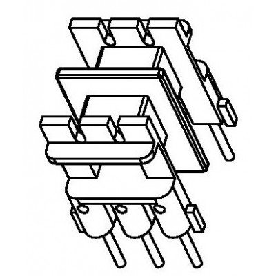 RH-EE-1603-1/EE-16臥式 (3+3PIN)